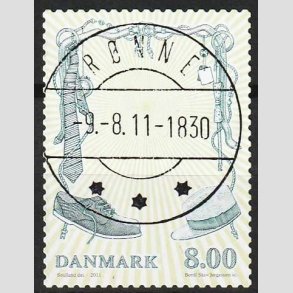 FRIM�RKER DANMARK | 2011 - AFA 1672 - Mode - 8,00 Kr. flerfarvet - Lux Stemplet R�nne