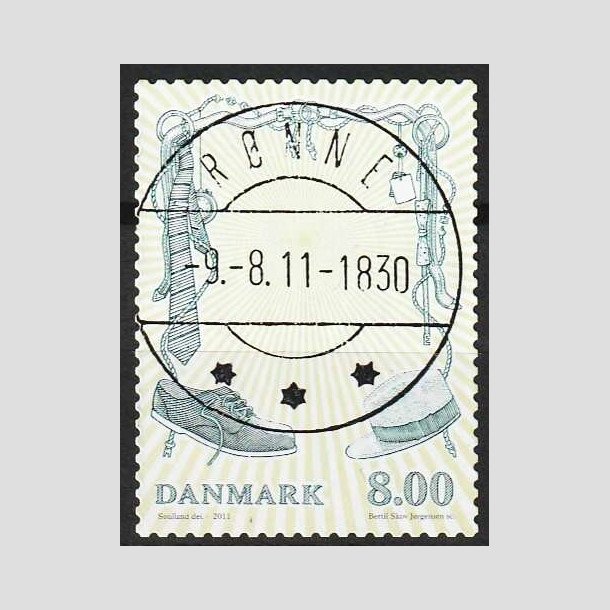 FRIM�RKER DANMARK | 2011 - AFA 1672 - Mode - 8,00 Kr. flerfarvet - Lux Stemplet R�nne