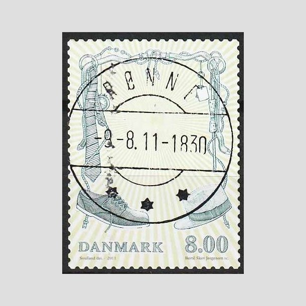 FRIM�RKER DANMARK | 2011 - AFA 1672 - Mode - 8,00 Kr. flerfarvet - Lux Stemplet R�nne