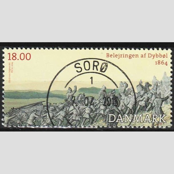 FRIM�RKER DANMARK | 2014 - AFA 1771 - Dybb�l 1864 - 18,00 Kr. - Pragt Stemplet Sor�