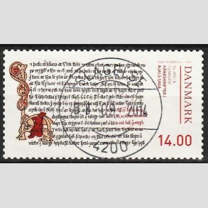 FRIM�RKER DANMARK | 2014 - AFA 1792 - H�ndskrifter - 14,00 Kr. Njals Saga - Lux Stemplet Slagelse