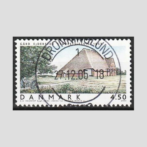 FRIM�RKER DANMARK | 2005 - AFA 1418 - Danske boliger - 4,50 Kr. Ejerder, G�rd - Pragt Stemplet