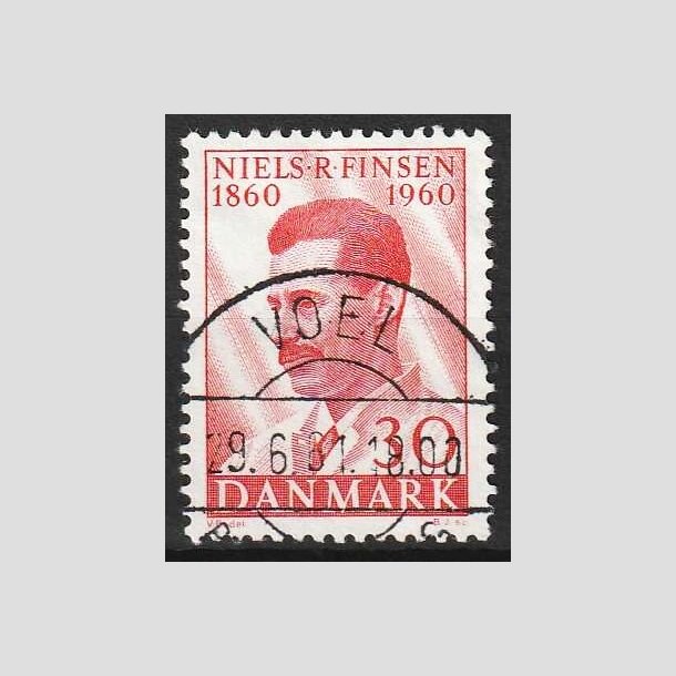 FRIM�RKER DANMARK | 1960 - AFA 387 - Niels R. Finsen - 30 �re r�d - Pragt Stemplet Voel