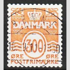 FRIM�RKER DANMARK | 2010 - AFA 1610E - B�lgelinie - 300 �re gulorange - Lux Stemplet R�nne