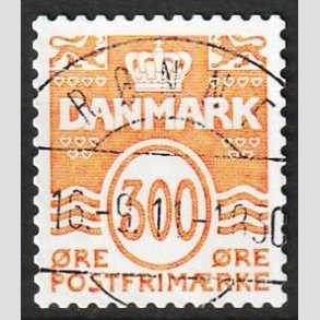 FRIM�RKER DANMARK | 2010 - AFA 1610E - B�lgelinie - 300 �re gulorange - Lux Stemplet R�nne