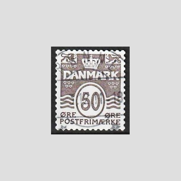 FRIM�RKER DANMARK | 2010 - AFA 1445E - B�lgelinie - 50 �re brun - Pragt Stemplet R�nne