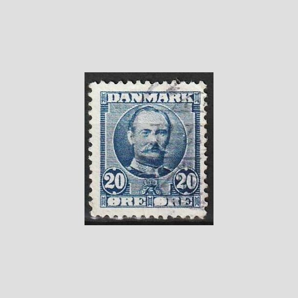 FRIMRKER DANMARK | 1907 - AFA 56a - Frederik VIII 20 re ultramarin - Stemplet