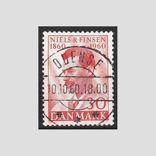 FRIM�RKER DANMARK | 1960 - AFA 387 - Niels R. Finsen - 30 �re r�d - Pragt Stemplet Odense