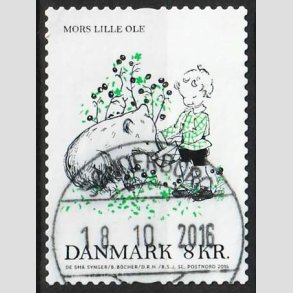 FRIM�RKER DANMARK | 2016 - AFA 1865 - B�rnesange - 8,00 Kr. flerfarvet - Pragt Stemplet 