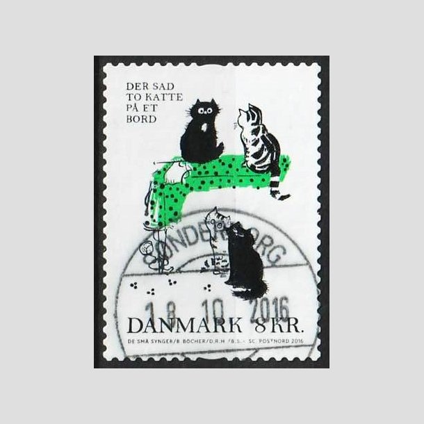 FRIM�RKER DANMARK | 2016 - AFA 1863 - B�rnesange - 8,00 Kr. flerfarvet - Pragt Stemplet