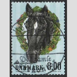 FRIM�RKER DANMARK | 2016 - AFA 1849 - G�rdens dyr - 8,00 Kr. hest - Pragt Stemplet