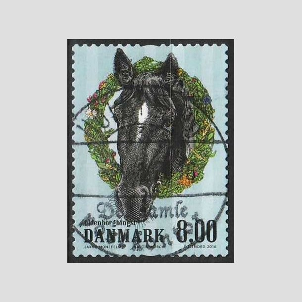 FRIM�RKER DANMARK | 2016 - AFA 1849 - G�rdens dyr - 8,00 Kr. hest - Pragt Stemplet