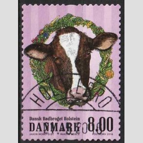 FRIM�RKER DANMARK | 2016 - AFA 1848 - G�rdens dyr - 8,00 Kr. ko - Pragt Stemplet