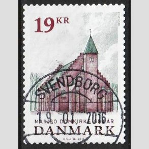 FRIM�RKER DANMARK | 2016 - AFA 1844 - Maribo Domkirke 600 �r - 19,00 Kr. - Pragt Stemplet