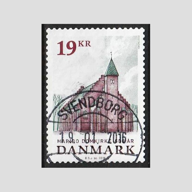 FRIM�RKER DANMARK | 2016 - AFA 1844 - Maribo Domkirke 600 �r - 19,00 Kr. - Pragt Stemplet