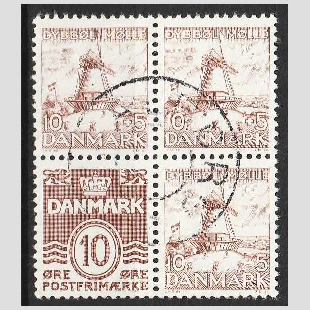 FRIMRKER DANMARK | 1937 - AFA 237 - Dybbl Mlle Blok 2 - Stemplet