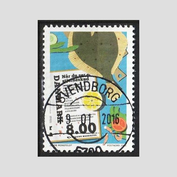 FRIM�RKER DANMARK | 2016 - AFA 1841 - Nordisk madkultur - 8,00 Kr. (fra miniark) - Pragt Stemplet