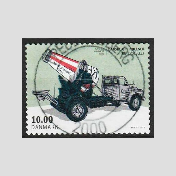 FRIM�RKER DANMARK | 2015 - AFA 1822 - Danske opfindelser - 10,00 Kr. roterstellet - Pragt Stemplet