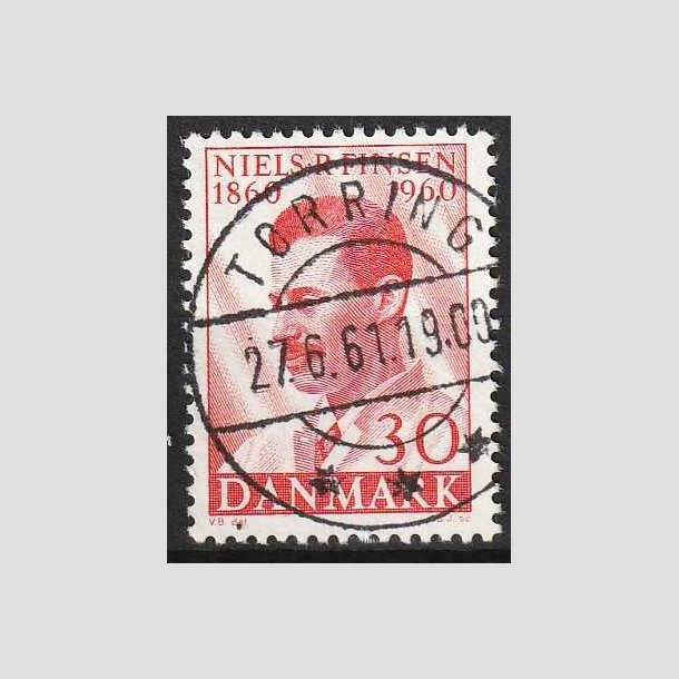FRIM�RKER DANMARK | 1960 - AFA 387 - Niels R. Finsen - 30 �re r�d - Pragt Stemplet T�rring