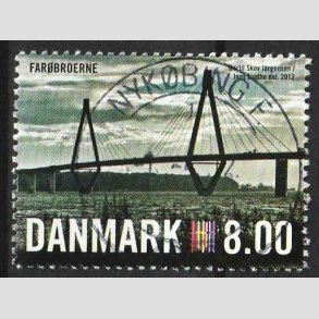 FRIM�RKER DANMARK | 2012 - AFA 1690 - Nordia 2012 - 8,00 Kr. (fra miniark) - Pragt Stemplet 