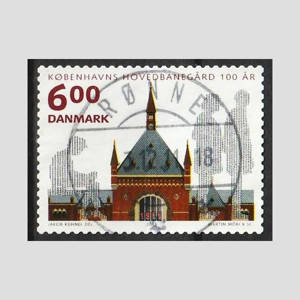 FRIM�RKER DANMARK | 2011 - AFA 1675 - KBH Hovedbaneg�rd 100 �r - 6,00 Kr. - Lux Stemplet R�nne
