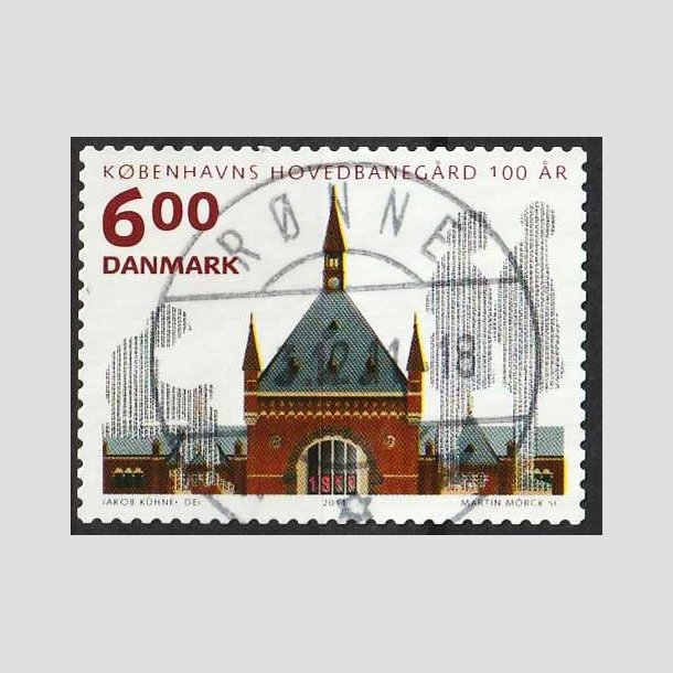 FRIM�RKER DANMARK | 2011 - AFA 1675 - KBH Hovedbaneg�rd 100 �r - 6,00 Kr. - Lux Stemplet R�nne