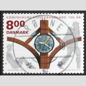 FRIM�RKER DANMARK | 2011 - AFA 1676 - KBH Hovedbaneg�rd 100 �r - 8,00 Kr. - Lux Stemplet R�nne