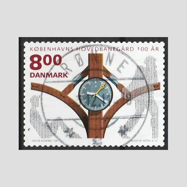 FRIM�RKER DANMARK | 2011 - AFA 1676 - KBH Hovedbaneg�rd 100 �r - 8,00 Kr. - Lux Stemplet R�nne