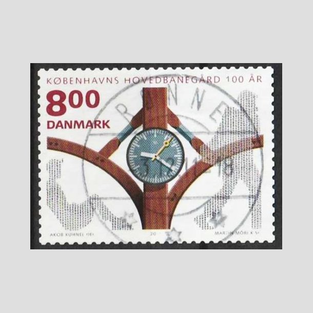 FRIM�RKER DANMARK | 2011 - AFA 1676 - KBH Hovedbaneg�rd 100 �r - 8,00 Kr. - Lux Stemplet R�nne