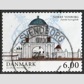 FRIM�RKER DANMARK | 2011 - AFA 1654 - Danske herreg�rde I - 6,00 Kr. - Lux Stemplet 