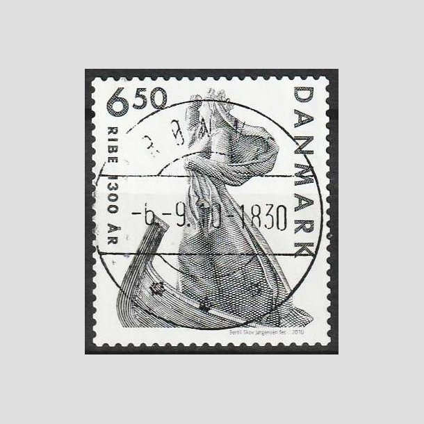 FRIM�RKER DANMARK | 2010 - AFA 1615 - Ribe 1300 �r - 6,50 Kr. gr�lig - Pragt Stemplet 