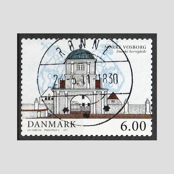 FRIM�RKER DANMARK | 2011 - AFA 1654 - Danske herreg�rde I - 6,00 Kr. - Lux Stemplet R�nne