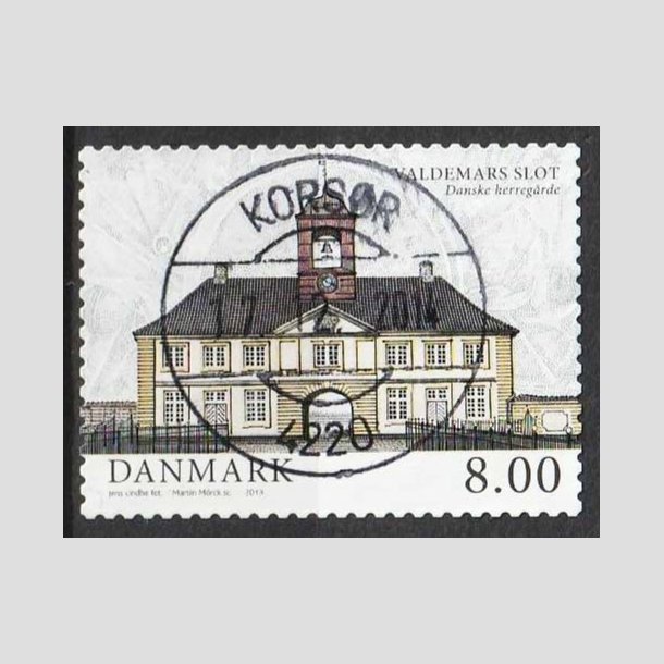 FRIM�RKER DANMARK | 2013 - AFA 1739 - Danske herreg�rde II - 8,00 Kr. Valdemars slot - Lux Stemplet