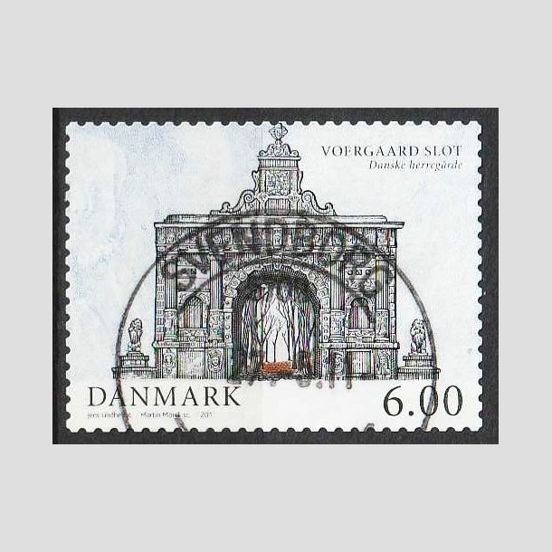 FRIM�RKER DANMARK | 2011 - AFA 1655E - Danske herreg�rde I. - 6,00 Kr. Voergaard - Lux Stemplet 