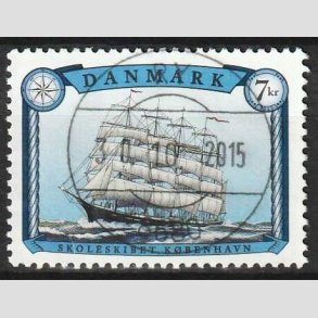 FRIM�RKER DANMARK | 2015 - AFA 1829A - Sejlskibe - 7,00 Kr. K�benhavn - Pragt Stemplet