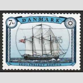 FRIM�RKER DANMARK | 2015 - AFA 1830 - Sejlskibe - 7,00 Kr. Fulton - Pragt Stemplet 
