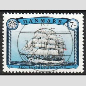 FRIM�RKER DANMARK | 2015 - AFA 1828A - Sejlskibe - 7,00 Kr. Danmark - Pragt Stemplet Ry