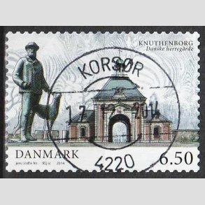 FRIM�RKER DANMARK | 2014 - AFA 1783 - Danske herreg�rde III - 6,50 Kr. Knuthenborg - Lux Stemplet 