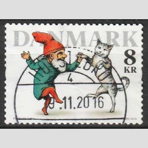 FRIM�RKER DANMARK | 2016 - AFA 1882 - Nisser - 8,00 kr. flerfarvet - Pragt Stemplet