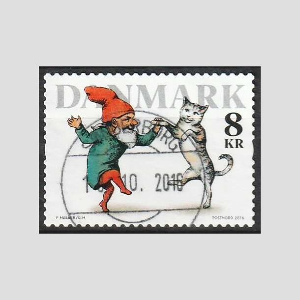 FRIM�RKER DANMARK | 2016 - AFA 1882 - Nisser - 8,00 kr. flerfarvet - Pragt Stemplet
