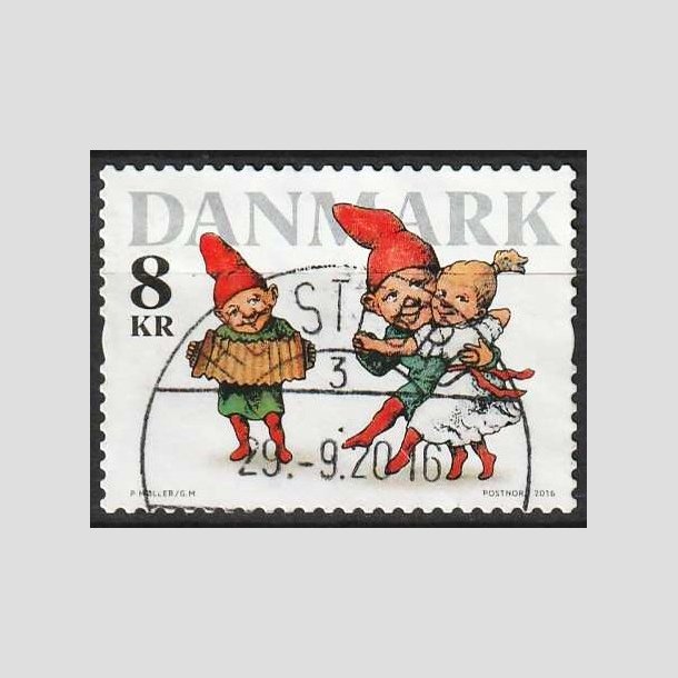 FRIM�RKER DANMARK | 2016 - AFA 1884 - Nisser - 8,00 kr. flerfarvet - Pragt Stemplet