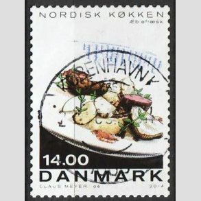 FRIM�RKER DANMARK | 2013 - AFA 1765 - Nordisk k�kken - 14,00 Kr. flerfarvet - Pragt Stemplet 