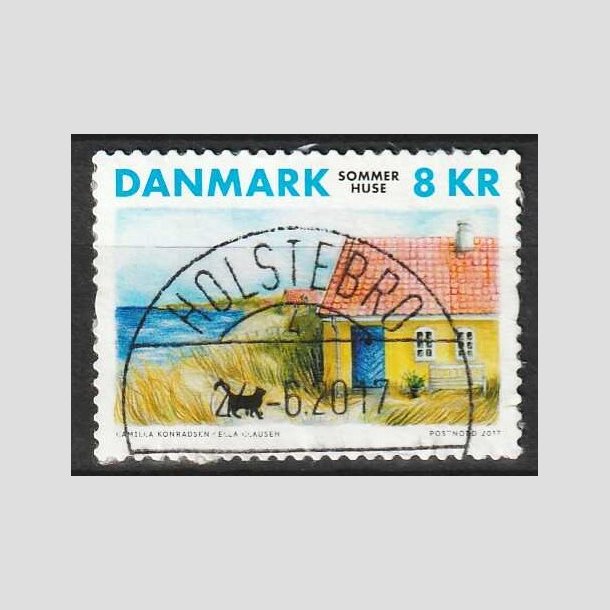 FRIM�RKER DANMARK | 2017 - AFA 1913 - Sommerhuse - 8,00 kr. - Pragt Stemplet Holstebro