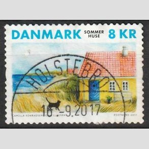 FRIM�RKER DANMARK | 2017 - AFA 1913 - Sommerhuse - 8,00 kr. - Pragt Stemplet Holstebro