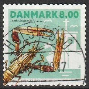FRIM�RKER DANMARK | 2017 - AFA 1887 - Skaldyr - 8,00 kr. flerfarvet - Pragt Stemplet