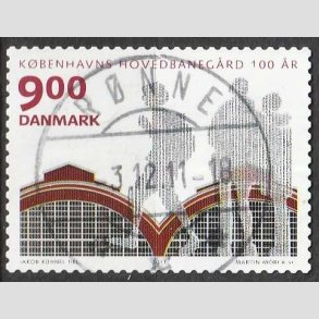 FRIM�RKER DANMARK | 2011 - AFA 1677 - KBH Hovedbaneg�rd 100 �r - 9,00 Kr. - Lux Stemplet R�nne