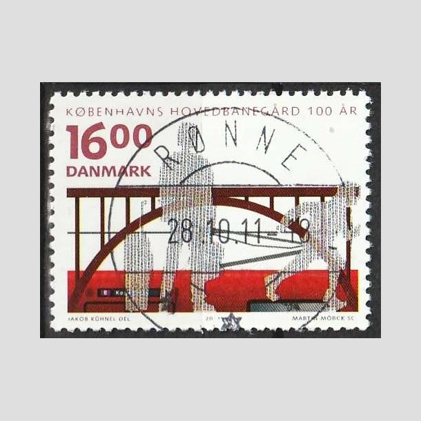FRIM�RKER DANMARK | 2011 - AFA 1678A - KBH Hovedbaneg�rd 100 �r - 16,00 Kr. - Lux Stemplet R�nne
