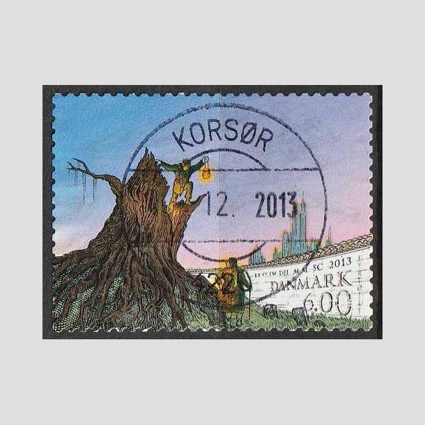 FRIM�RKER DANMARK | 2013 - AFA 1751 - H.C. Andersen - 6,00 Kr. flerfarvet - Lux Stemplet Kors�r
