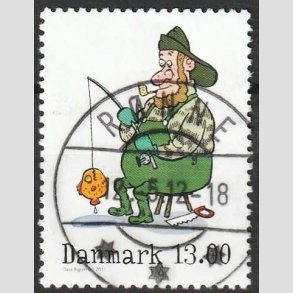 FRIM�RKER DANMARK | 2011 - AFA 1685A - Vintereventyr - 13,00 Kr. flerfarvet - Pragt Stemplet R�nne