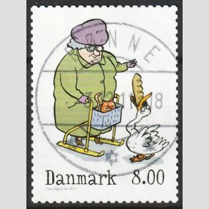 FRIM�RKER DANMARK | 2011 - AFA 1683 - Vintereventyr - 8,00 Kr. - Pragt Stemplet R�nne